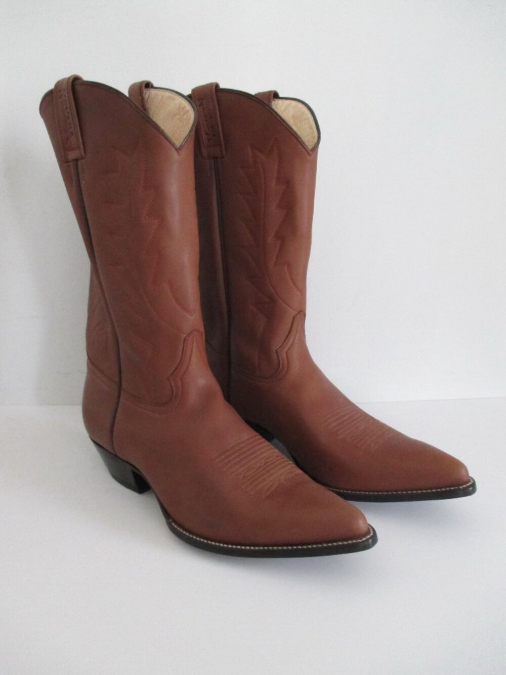 Mens Vintage Leather Nevada Cowboy Boots Made in Mexico Look New